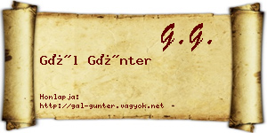 Gál Günter névjegykártya