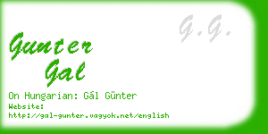 gunter gal business card